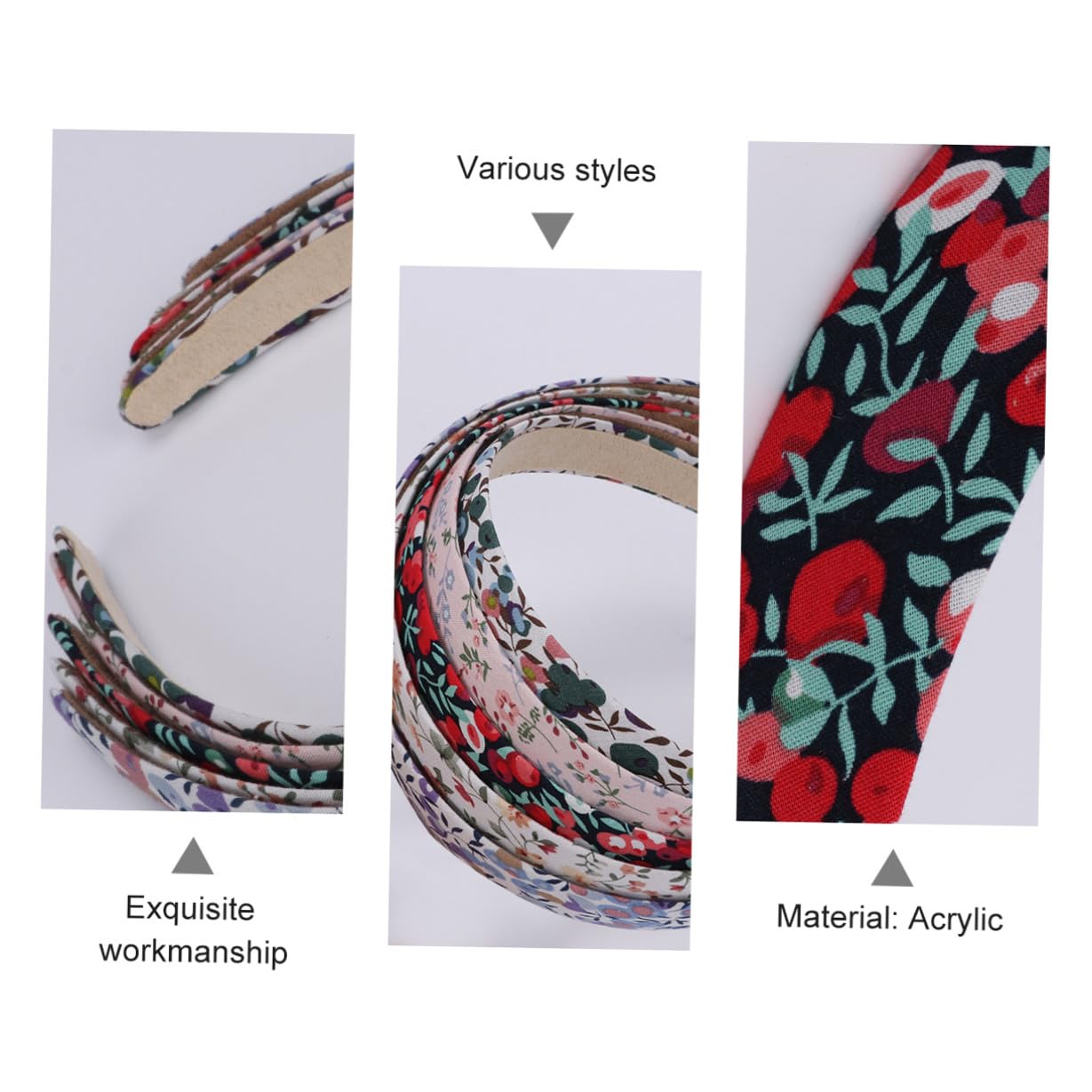 Beaupretty 15 Piezas Diadema Floral De Tela Diademas De Entrenamiento Para Mujer Diademas De Yoga Para Mujer Pinzas Para El Cabello Diademas De Pelo Prensado Cueva Del Pelo Simple