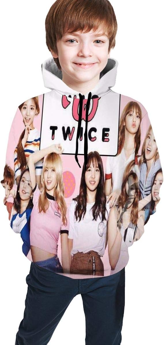 Amazon Co Jp キッズ ボーイズ ガールズ Twice パーカー スウェット フード付き プルオーバー 衛の衣 子供用 春秋冬長袖 ポケットあり パーカー スポーツシャツ カジュアル トップス ファッション