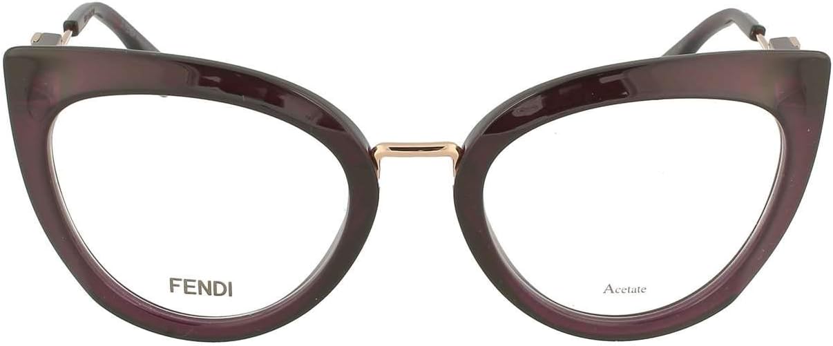 Fendi FF 0334 0T7 Eyeglasses Plum Frame 51mm