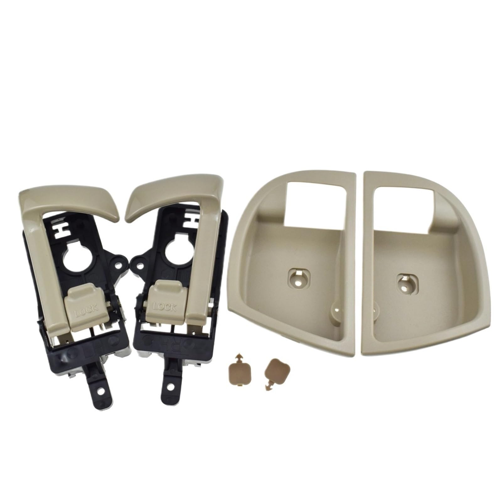 Punxdda 2 Pcs Lh Rh W Frame Car Inner Handle For Hyundai For Santa Fe 2.4L 3.5L 2007 2008 2009 2010 2011 2012 Inside Door Handle(2 Pcs Lh Rh W Frame)