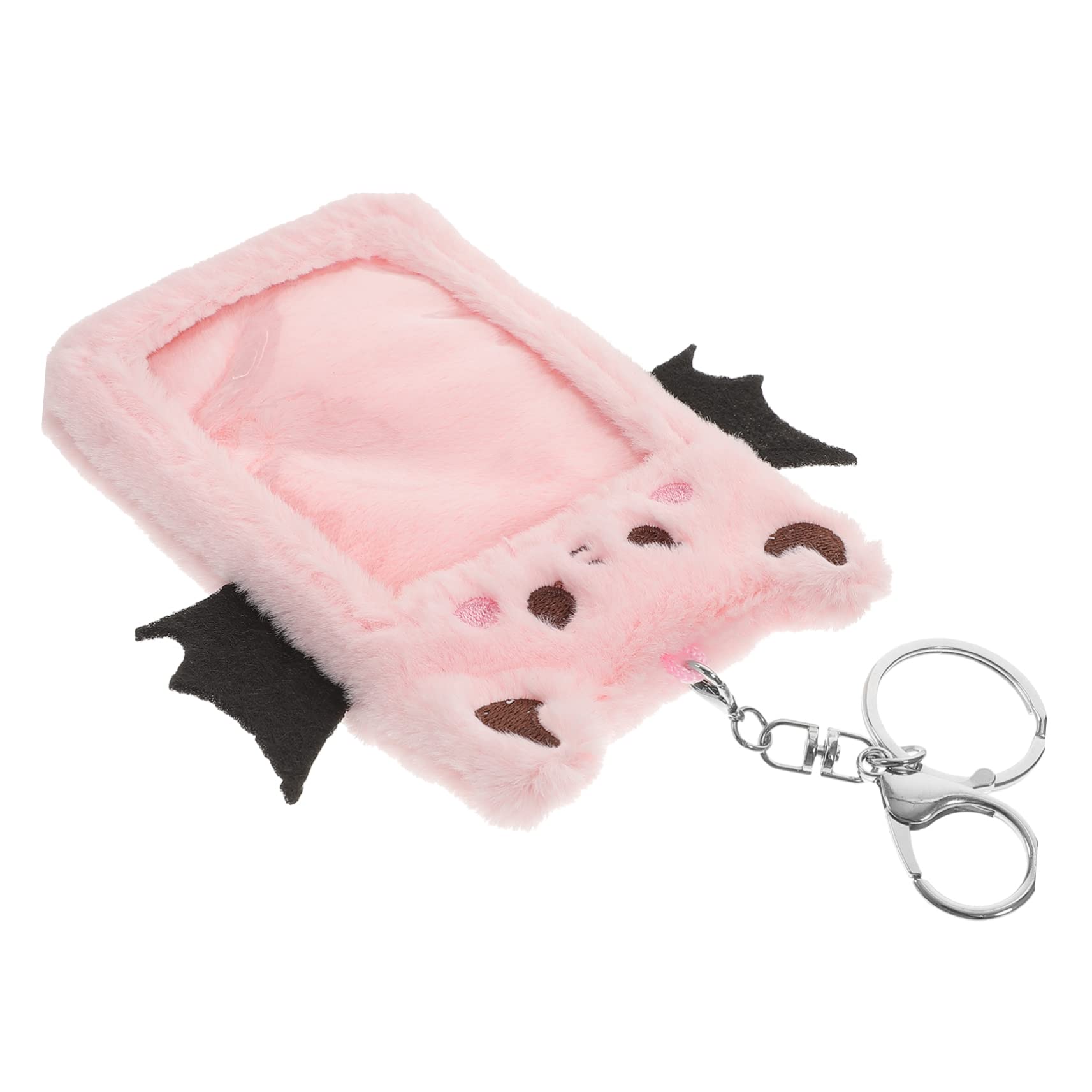 TEHAUX 5stücke Card Sleeve Für Id-karten Wiederverwendbarer Kartenhalter Mit Schlüsselanhänger Plüschiger Kartenprotektor Mit Sichtfenster Für Schüler Und Mitarbeiter