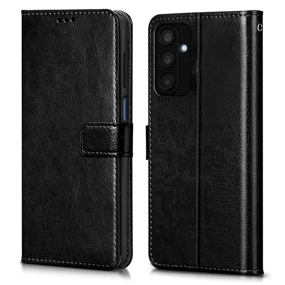 TOUCCH Flip case for Samsung Galaxy M15 5G / F15 5G| Leather Finish Cover & Flexible Stand Design | Card and Money Pocket | Black (B0D81JHQGR) Amazon Price History, Amazon Price Tracker
