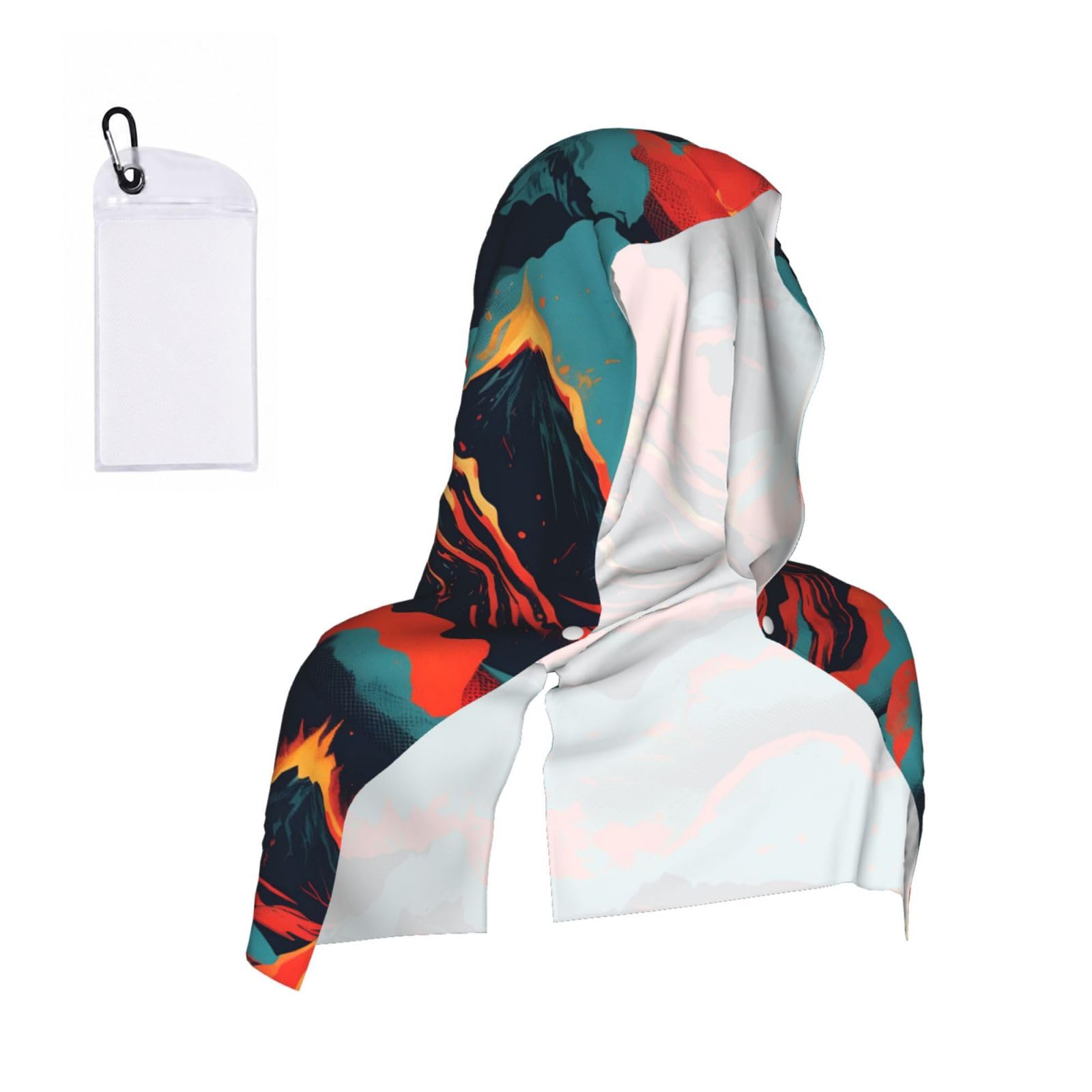 ZYJHYY Volcano Print Unisex Swimming Towel Practical Camping Towel Skin-Friendly Cooling Towel For Workout Training