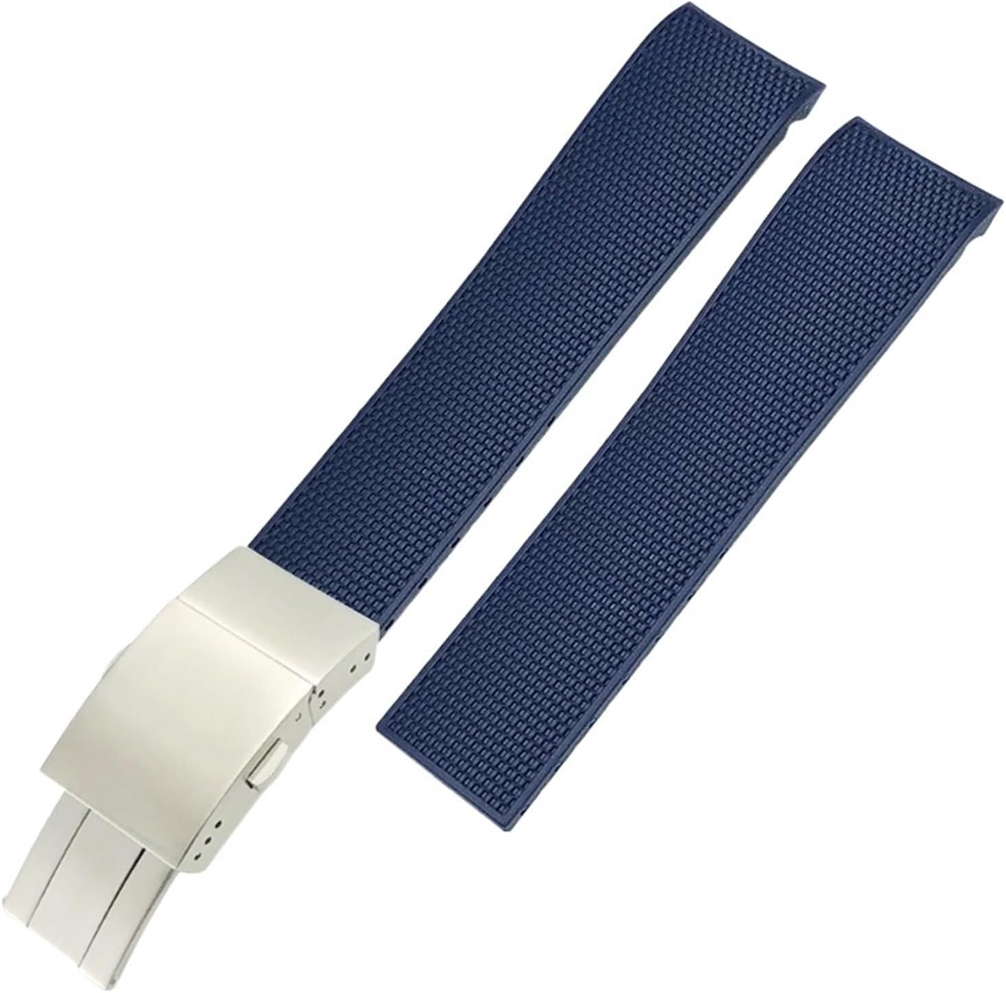 19mm 20mm 21mm Rubber Silicone Watch Strap Black Blue Watchband，For Longines Master Conquest HydroConquest L3 Series Watch Replacement Strap