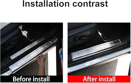 Miniatura 2 de Placa de acero inoxidable 304 para Land Rover Discovery Sport 2020, accesorios de automóvil de 5 asientos (sin luz) (plateado)