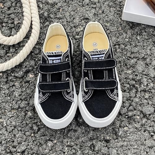 Boys and Girls Low Top Children's Canvas Shoes Solid Color Casual Shoes Start School Season Little White Buckle Sports Shoes3