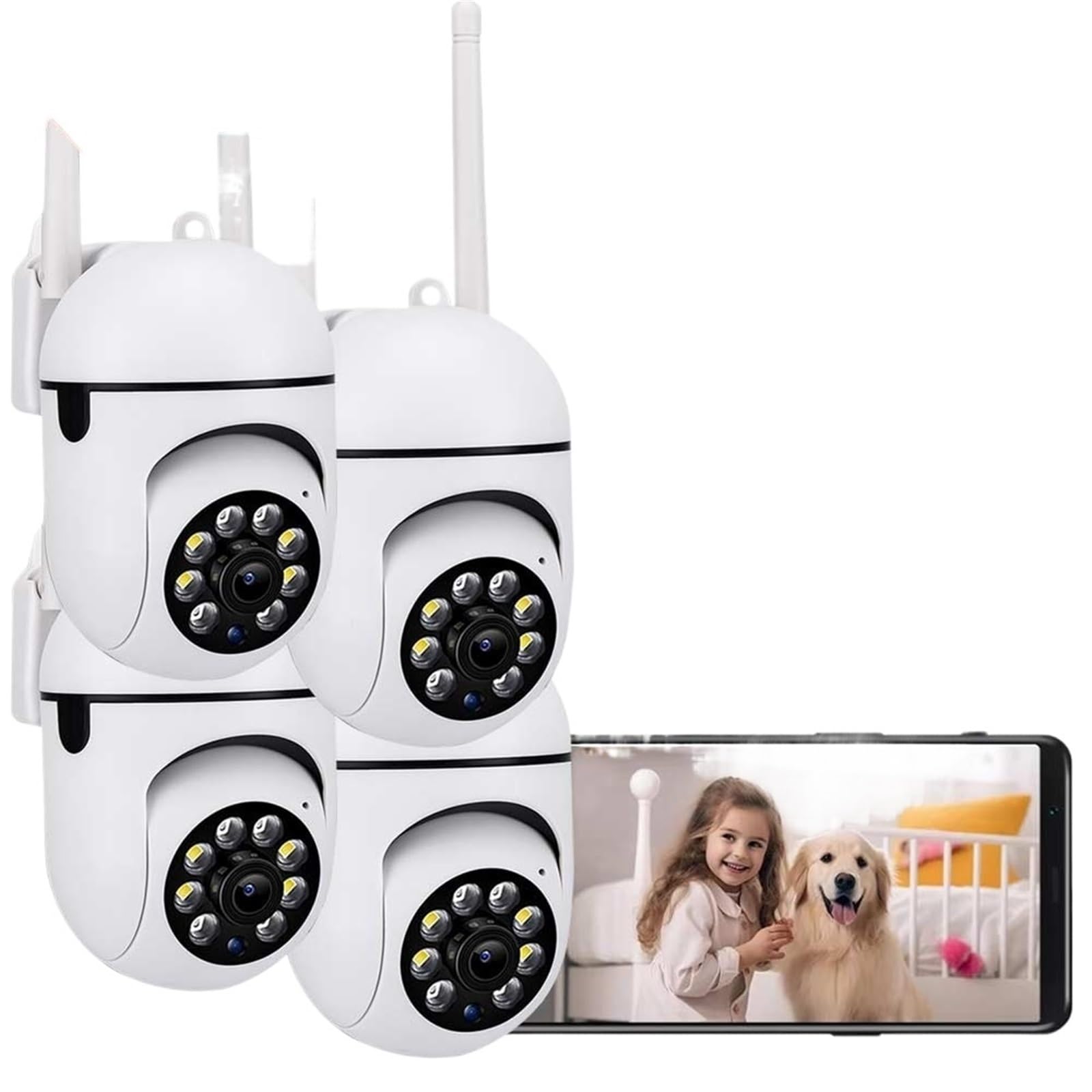 Cámara de seguridad WiFi PTZ de 5 MP con seguimiento humano y visión nocturna