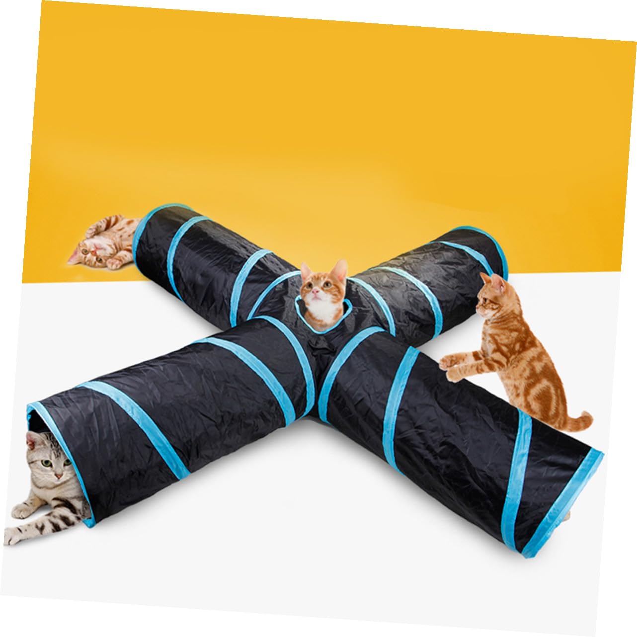 1 Pieza Tunel de Animales Conejos Bunny glop Game Katcher Conejillos petg Pets cattier cochinillo muñecos Toys Arruga Tubos Indestructible Cerdos túnel Juguete para Mascotas Blue