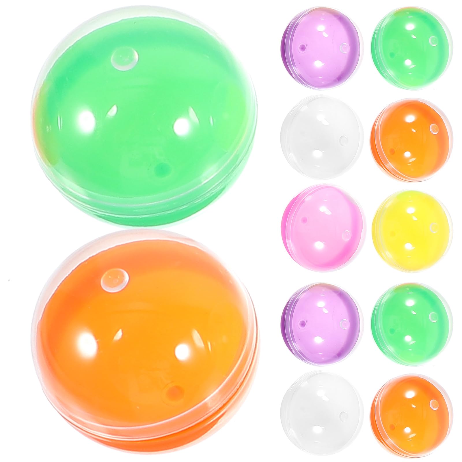 Healvian 50pcs Vending Capsules,45mm Capsules Plastic Fillable Balls,Diy Transparent Capsules Ball for Vending Machine, Gumball Machine Refills, Party Favors, and Claw Machine Prizes