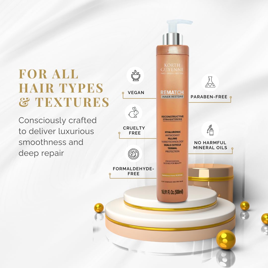 Korth Guyenne Rematch Professional Hair Alignment con Ácido Hialurónico y Nano-Protective Oil Inner Restore