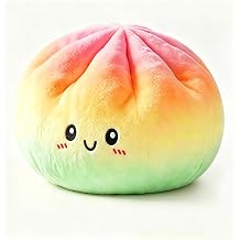 Giant Dumpling Stress Squeeze Toy, Slow Rebound Plush Pillow, Soft Stretch Decompression Fidget Toy for Kids Adults Anxiety Relief Home Office Decor Colorful Plush Pillow