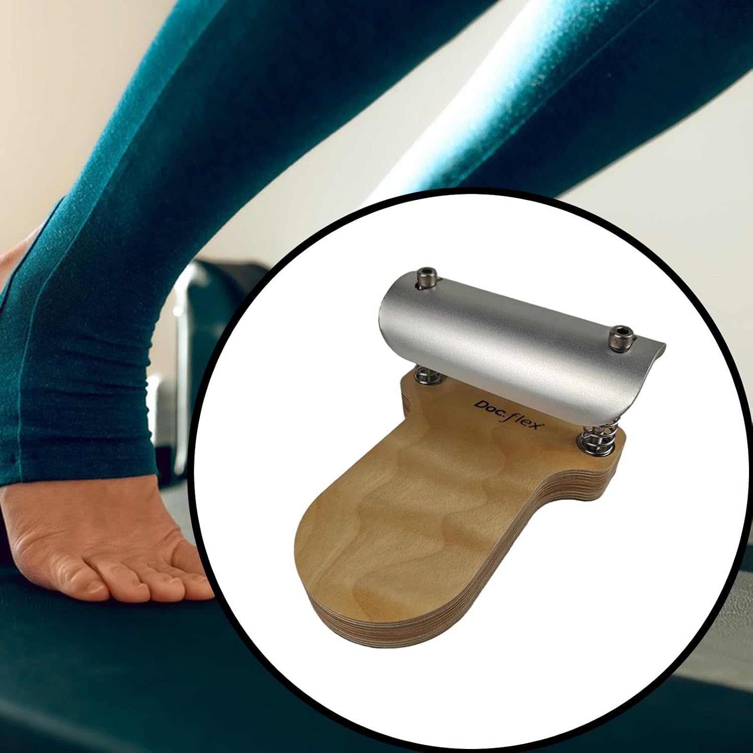 Foot Arch Strengthener, Pilates Equipment 34cm (13.39 inch) - Wood & Metal Foot Correction for Exercise Gym Studio, Foot Alignment Tool for All Foot Sizes