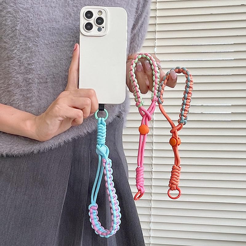 Image of AccuPrints Sumiko Phone Lanyard Wrist Strap - Adjustable Braided Hand Strap with Phone Tether Tab, Universal Anti-Theft Woven Wrist Lanyard for Smartphones, Keys, Cameras & Accessories - Sky Blue.