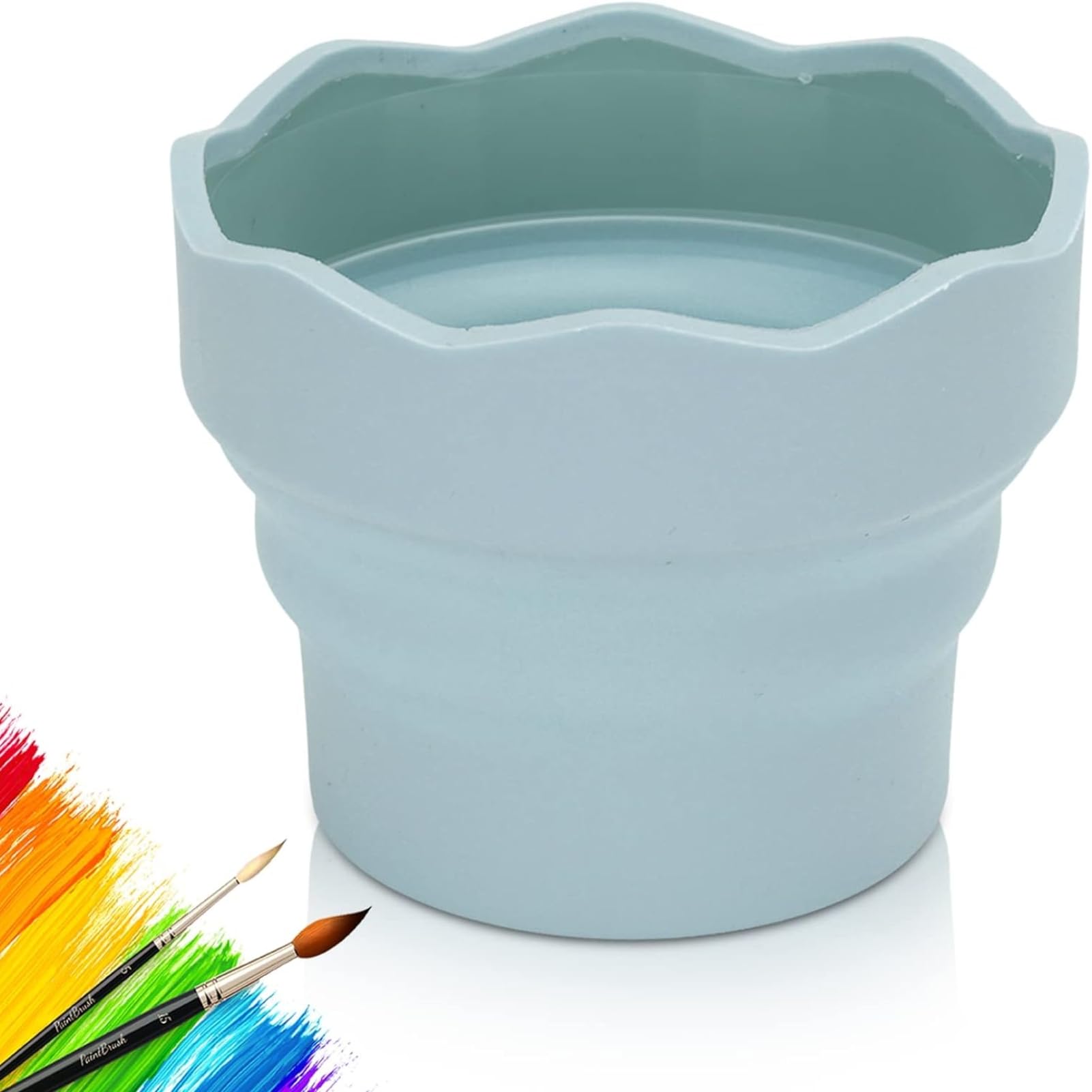 Radiraga Collapsible Paint Brush Washer, Portable Silicone Washing Bucket Brush Holder Cleaner Painting Water Cup for Watercolor Acrylic Oil Painting, Paint Brush Water Cup (B0D2652F82) Amazon Price History, Amazon Price Tracker