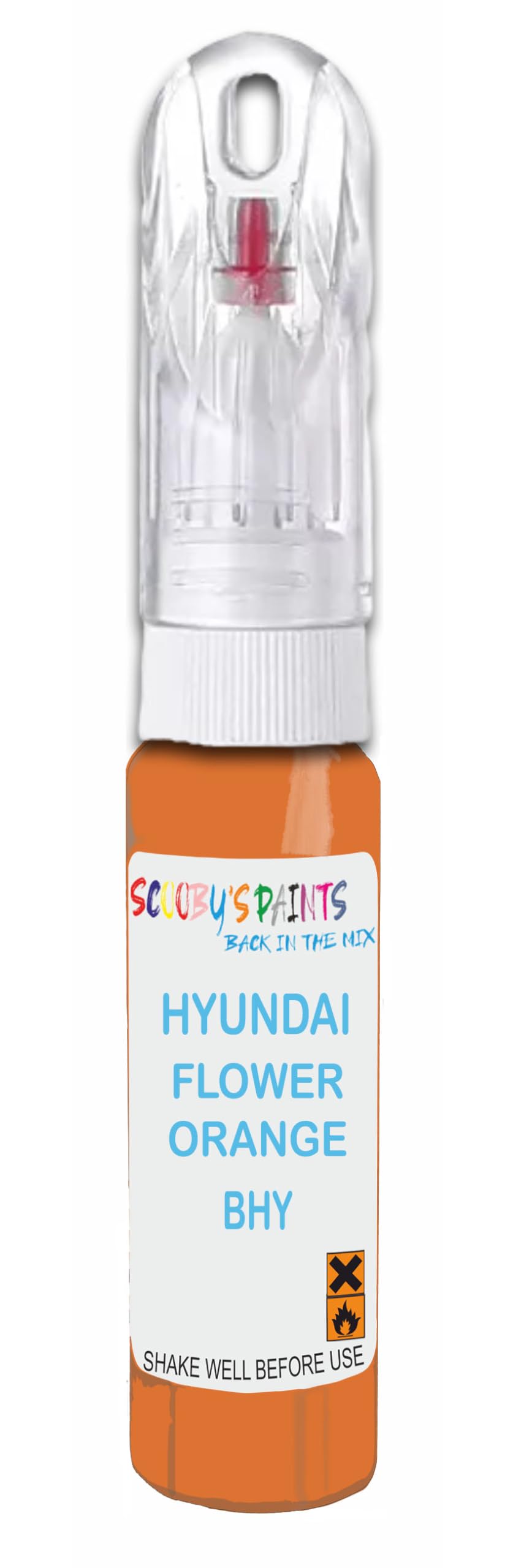SCOOBYS PAINTS BACK IN THE MIX Paint Touch Up Pen For Hyundai Flower Orange Bhy Scratch Removal Car Repair