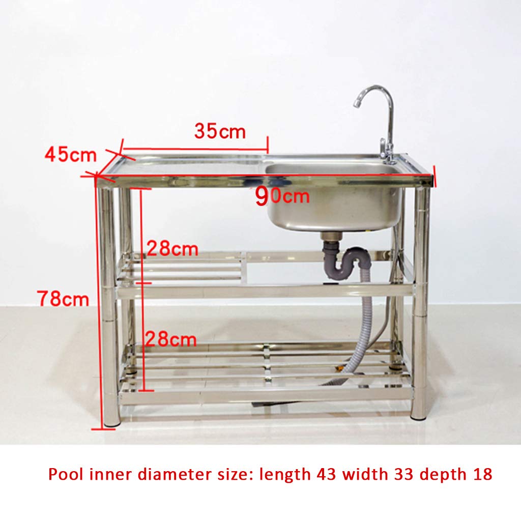 Outdoor sink StainlessSteel Single Bowl Kitchen Utility Sink with