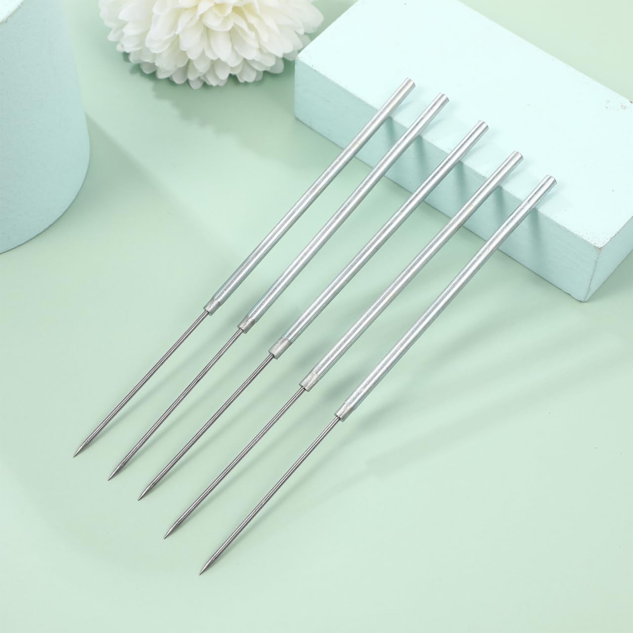 iplusmile 14 pcs Stainless Steel Single Ended Micro Straight Dissecting Needle, Lab Precision Dissecting Needle Tool for Lab Experiment Equipment — Amazon image 7