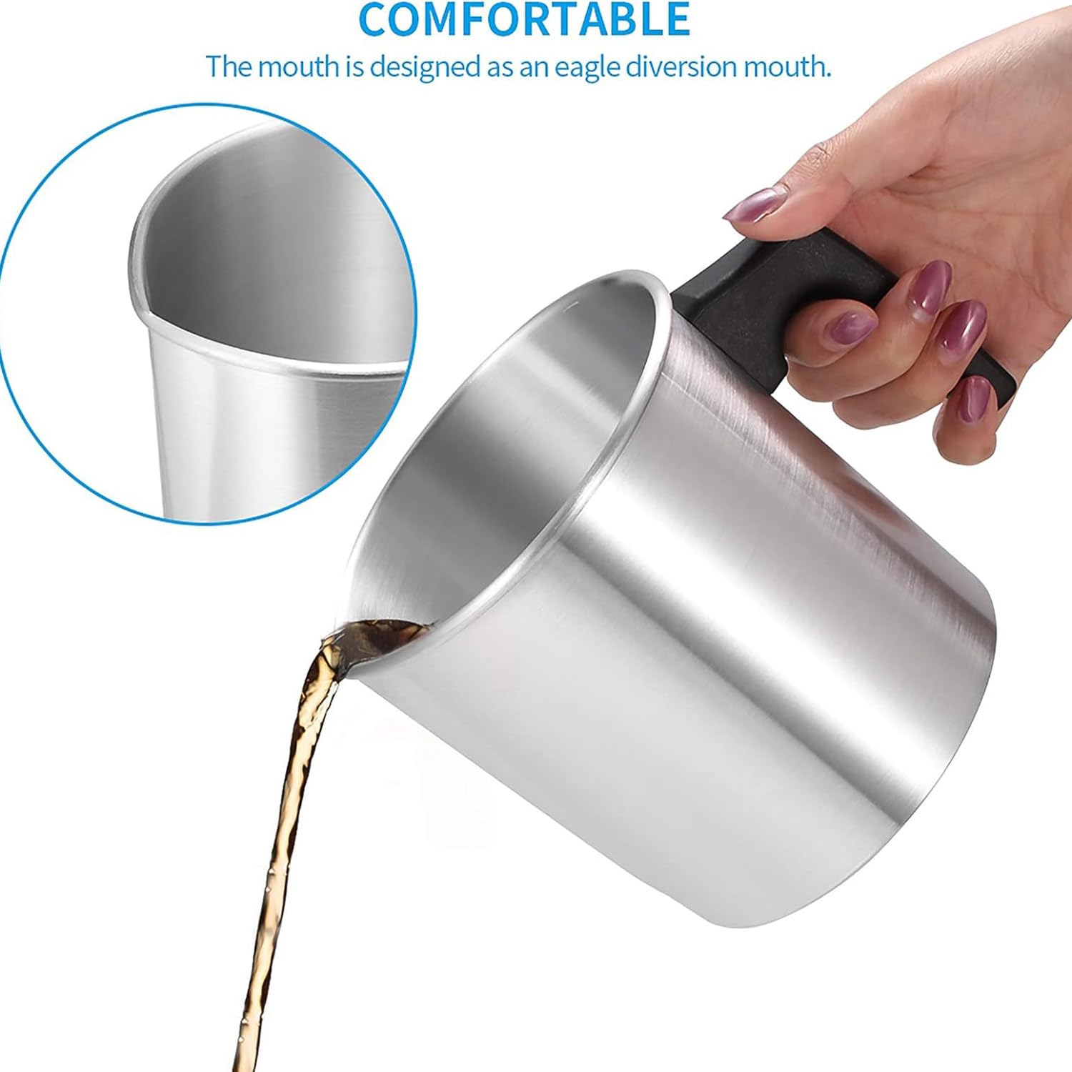 2 Pots De Fusion En Aluminium Pour Cire à Bougies - Capacité 1,2 Litre - Avec Bec Verseur Et Poignée Anti-chaleur - Pour Faire Fondre Cire, Chocolat, Savon - DIY, Artisanat