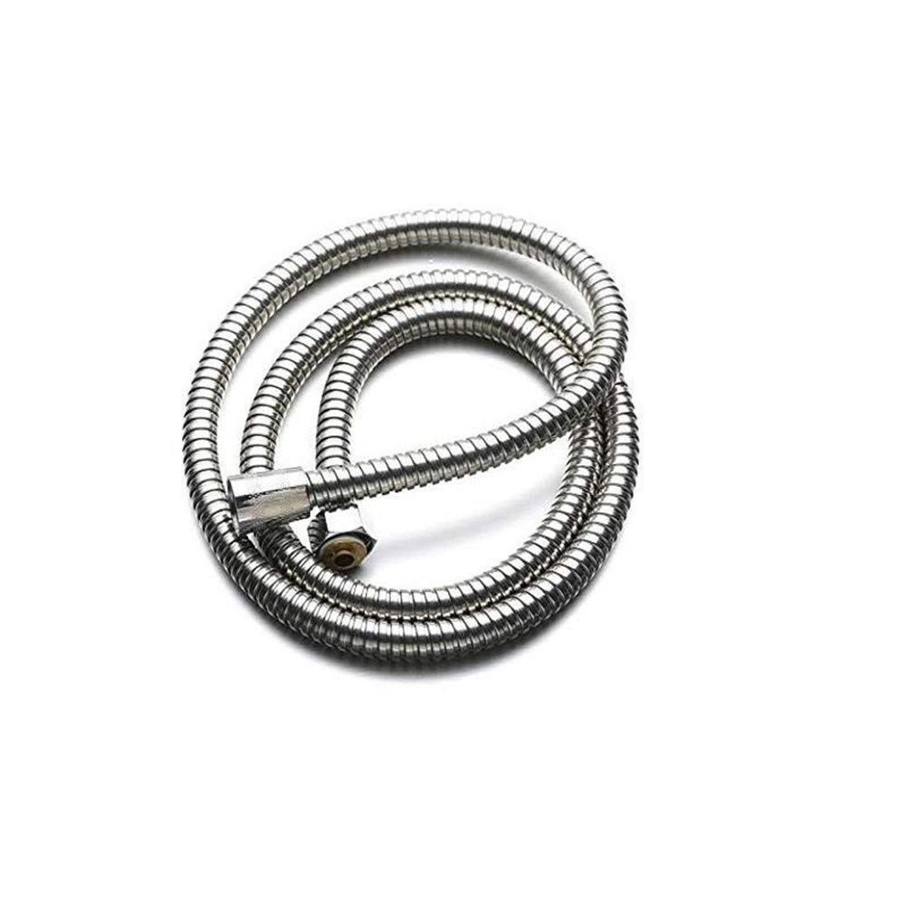 QUNINE Duschschlauch, 1,5 m, 2 m, Duschschlauch, weiches Duschrohr, silberfarben, gemeinsame Flexible Badezimmer-Wasserleitung, Edelstahlschlauch, Show-Kopfschlauch (200 cm) (150 cm) (150 cm)