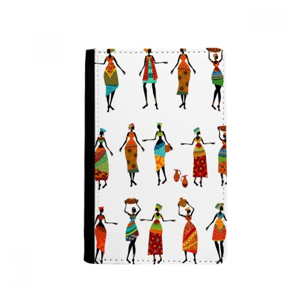 DIYthinker Black Women Totems African Dresses Passport Holder Notecase Burse Wallet Cover Card Purse