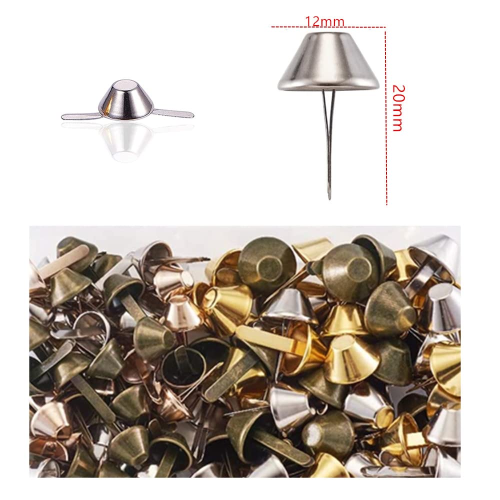 Piedini Borchie Per Borse - 120 Pezzi In 4 Colori - Ferro Zincato, Per Artigianato In Pelle - Foto 11