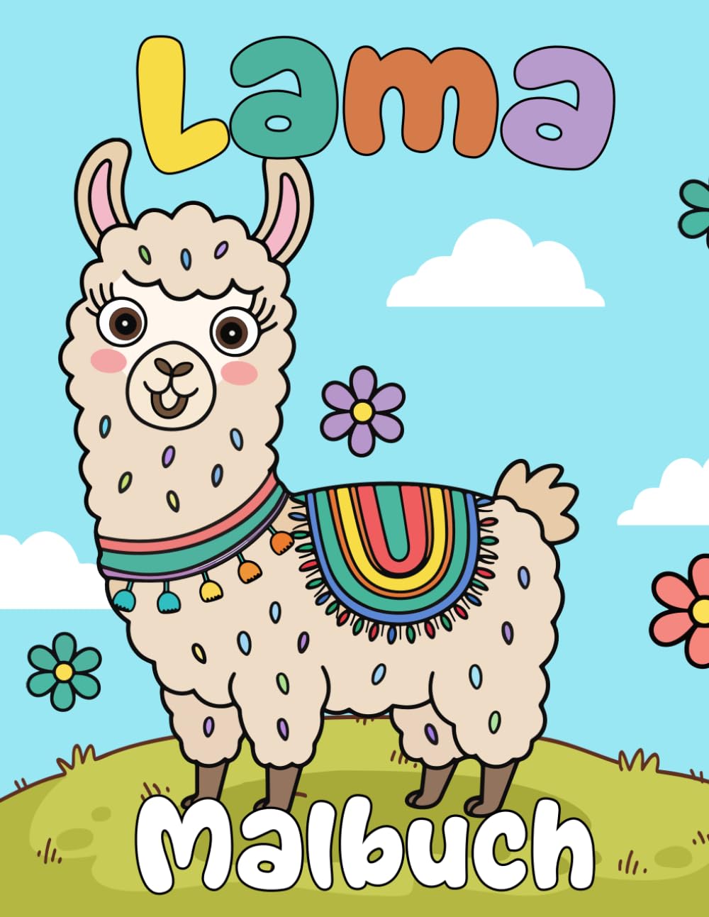 Lama Malbuch: 31 niedliche Lamas zum Ausmalen Für Kinder, Jungen Und Mädchen