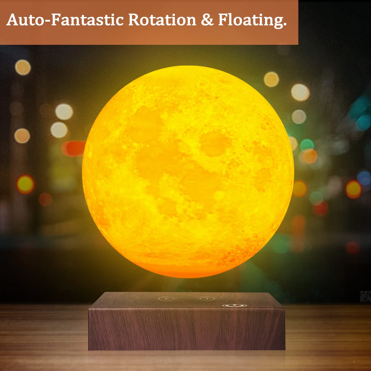 Lampe Lune Flottante 16 Couleurs, Lumière De Lune Magnétique