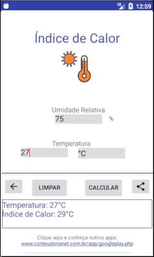 Sensação Térmica e Índice de Calor - Calculadora