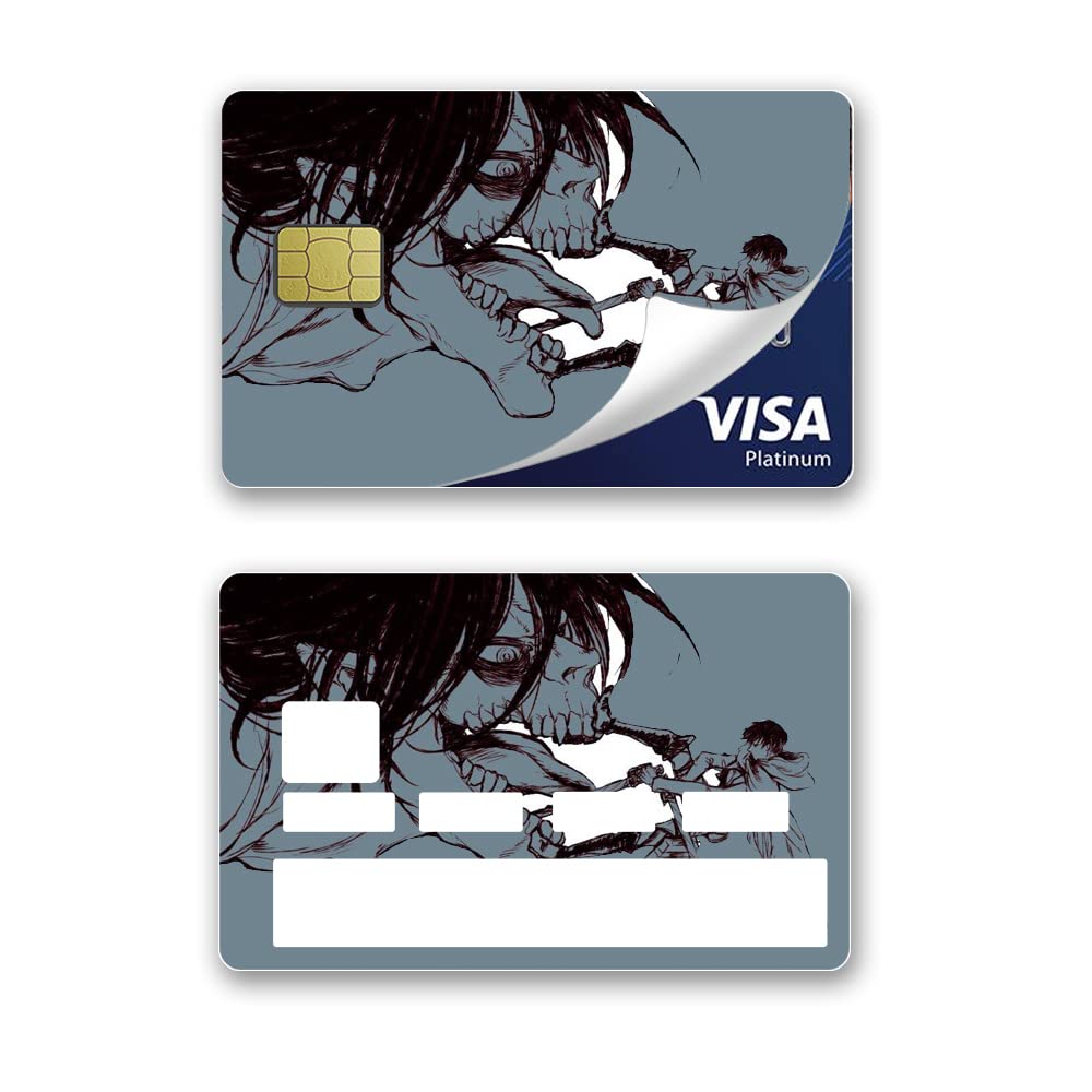 Amazon.com: Pancoke 4Pcs Personalization Card Sticker Anime Attack on Titan  Style,Removal,Credit Card Sticker, Debit Card Sticker, Transportation Card,Key  Card Skin with These Removable Stickers (2) : Office Products
