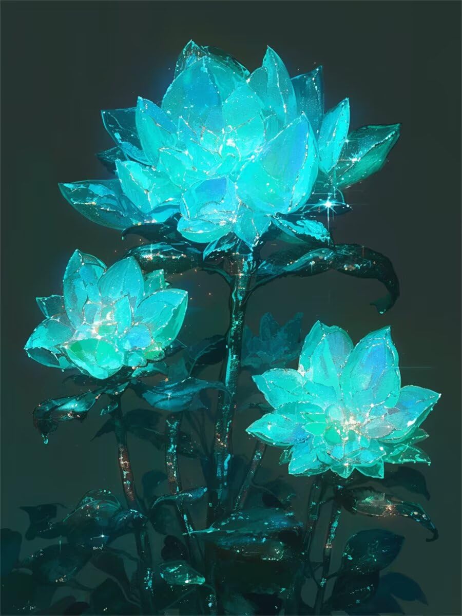 Diamond Painting Rose de Chine 70x90cm pour une Décoration Salon Relaxante
