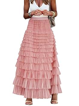 tm　yilon CHIFFON FAIRY SKIRT Amazon.com: MIYIEONZ Women's Fairy Tulle Midi Skirt Sweet