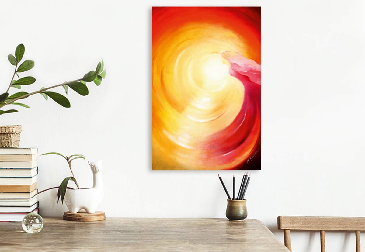 Premium Textil-Leinwand 50 x 75 cm Hoch-Format Seelenreise ins Licht | Wandbild, HD-Bild auf Keilrahmen, Fertigbild auf hochwertigem Vlies, Leinwanddruck von Marita Zacharias