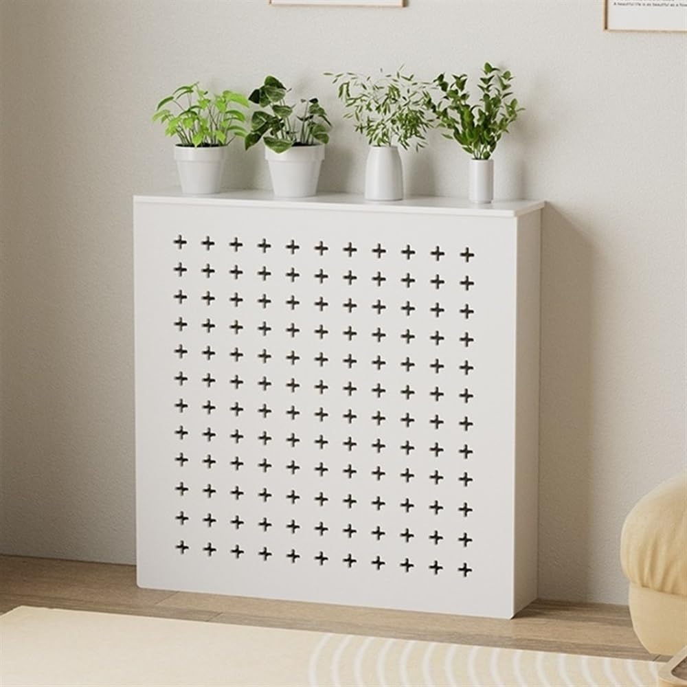 kwimebek Wood Radiator Cover, Modern Radiator Covers with Top Storage Shelf, White Heater Covers for Radiators for Living Room, Bathroom(19.7 * 5.9 *