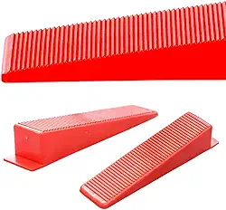 Kit 100 Cunhas Niveladoras para Porcelanato e Piso Cerâmico – Plástico Resistente, Alinhamento Preciso, Espessura 2x2,5