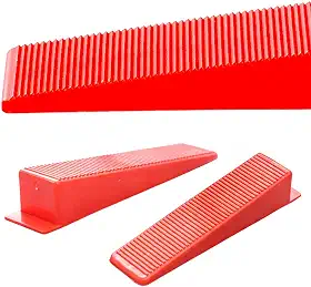 Kit 100 Cunhas Niveladoras para Porcelanato e Piso Cerâmico – Plástico Resistente, Alinhamento Preciso, Espessura 2x2,5