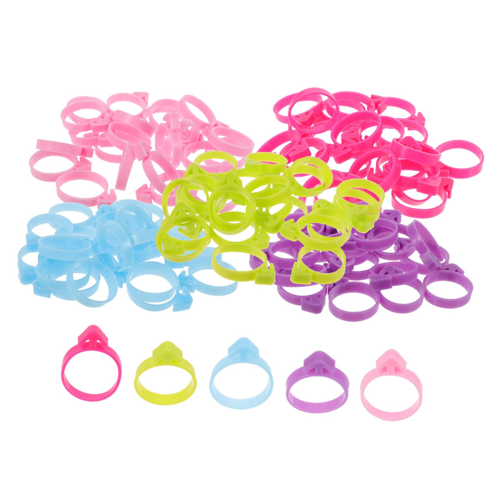TOPBATHY 3 Series Anillo De Fijación De Manga Pastelera Bolsas De Envoltura para Galletas Pinzas para Bolsas De Hielo Ser Lazos De Bolsa De Hielo Clip De Galletas para Hornear 100 Piezas*3