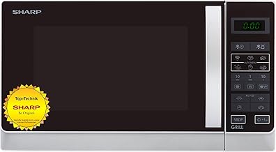 Sharp R742WW 2-in-1 Microwave with Grill / 25 L / 900 W / 1000 W Grill / LED Display / 8 Automatic Programmes / Weight-Controlled Defrosting / Child Lock / Energy Saving Mode / High Rust / White