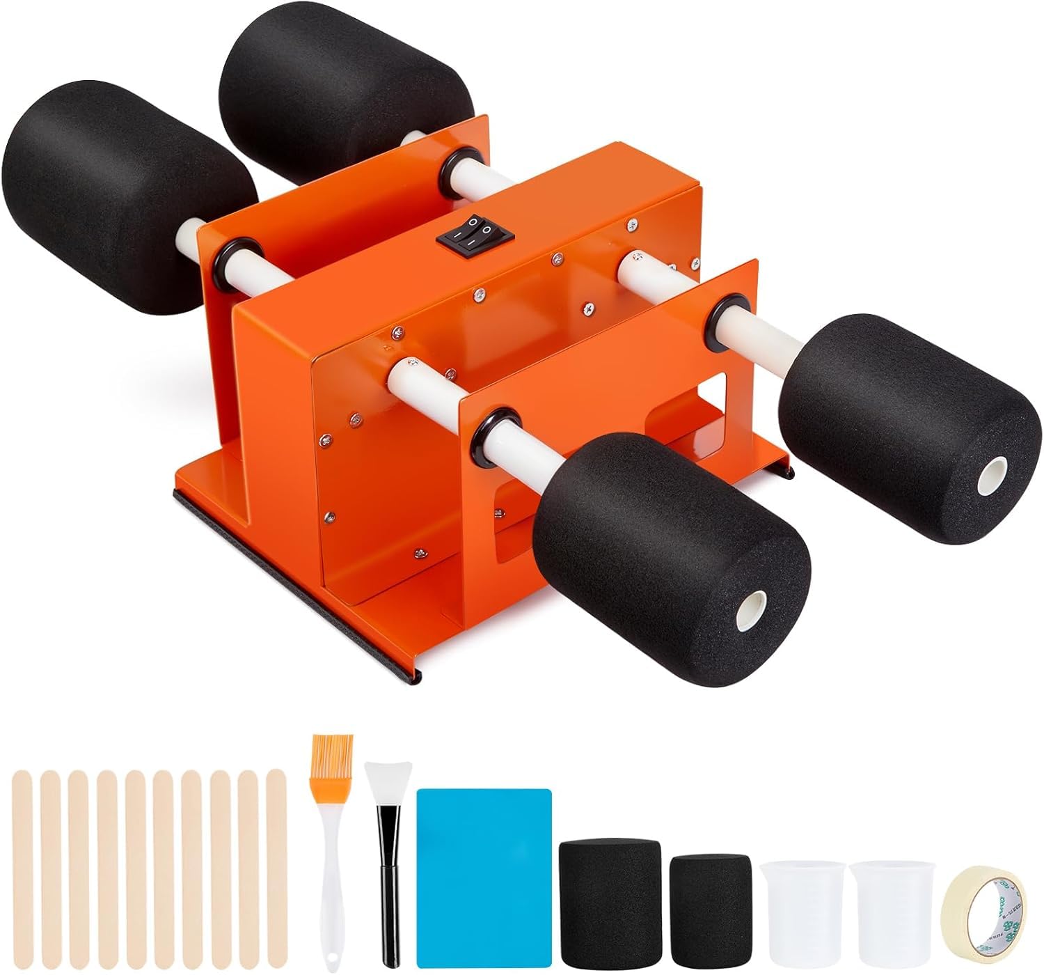 Cup Turner Tumbler Kit - Turner a doppio interruttore per la creazione di tazze fai da te, set completo di accessori, schiuma regolabile, silenzioso ed efficiente