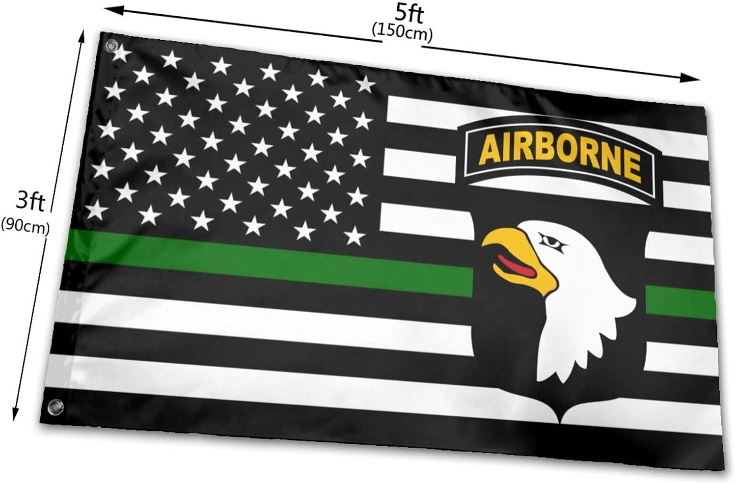 HOCLOCE 101st Airborne Division Vietnam Veteran Flag 3x5 FT Banner, Yard Flags 3 X 5 in Indoor&Outdoor Decorative Home Fall Flags Holiday Decor : Patio, Lawn & Garden