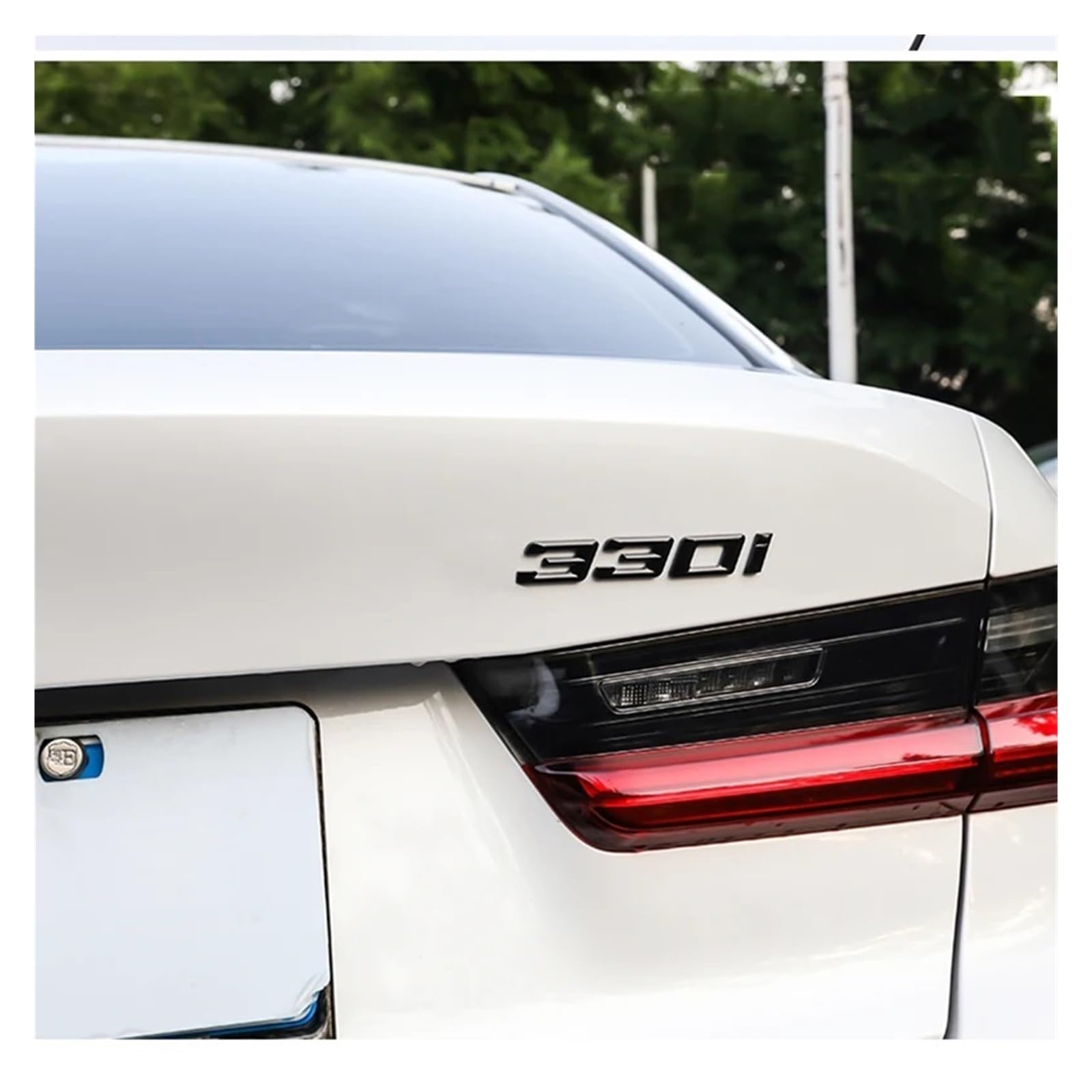 Car Trunk Logo 316i 318i 320i 325i 328i 330i 335i Badge Emblem Sticker Compatible With 3 Series E36 E46 E90 E91 E92 F30 F31 F34 G20 G21(325i Silver)