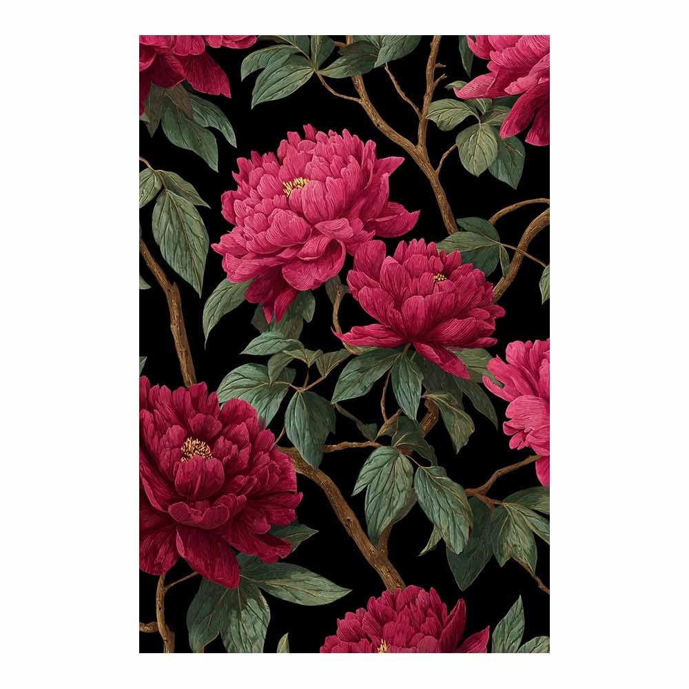 Xeniou Multicolor Flower Canvas Wall Art Reds Peony Floral Art Canvas Wall Art, For Bedroom Office Home Decorations(Multicolor)-80X120cm Unframed