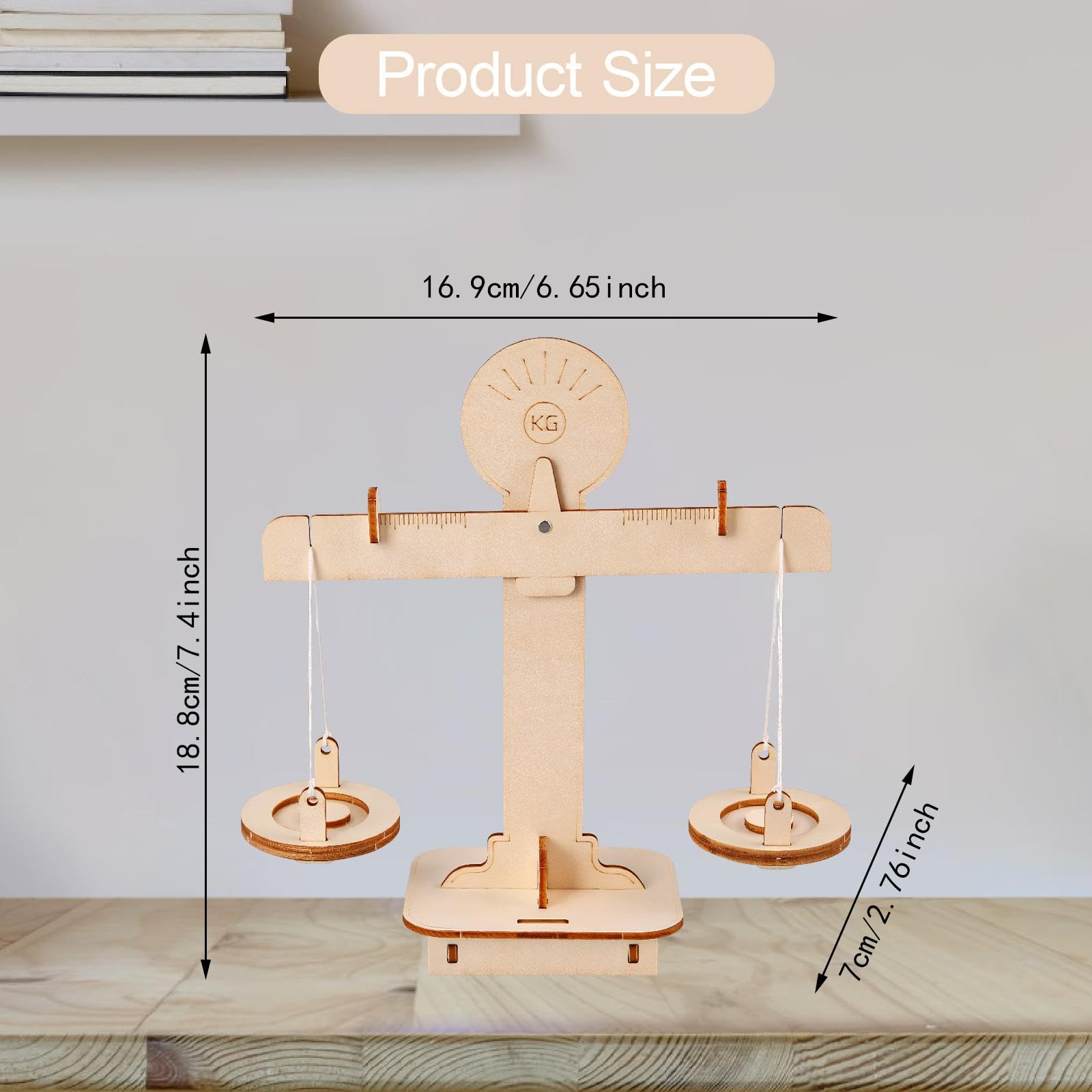 Amazon.co.jp: RNXRZANK DIY木製天秤キット 計量スケール模型組み立て