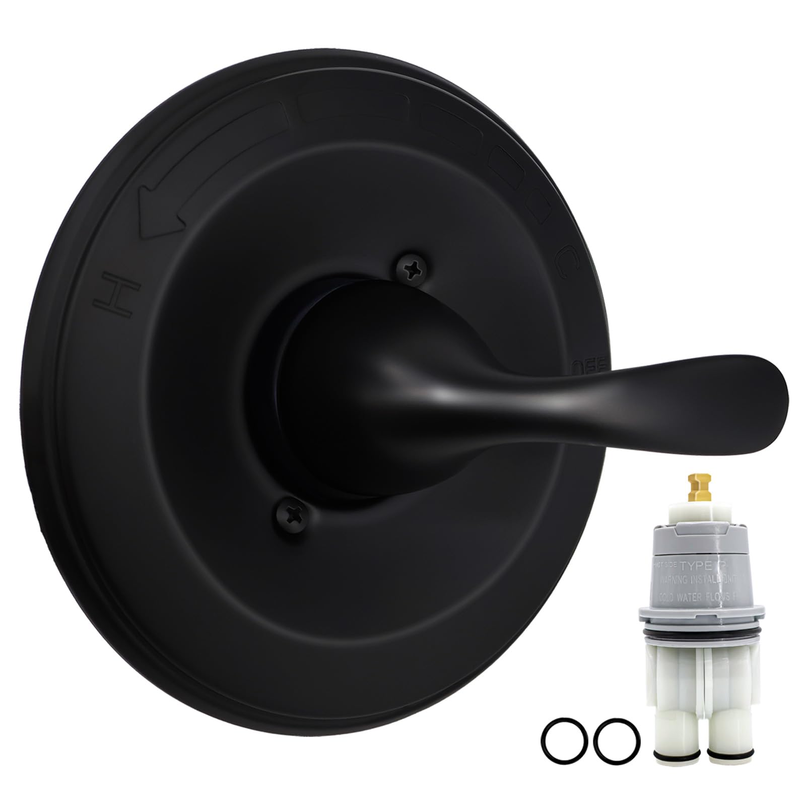 Poignée de douche Delta R10000 en noir mat, kit de finition élégant et robuste pour votre salle de bain