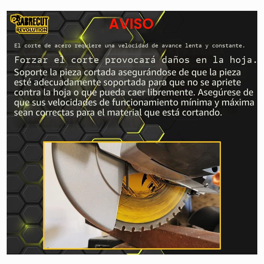 1 hoja de sierra circular SabreCut SCCSM355_72 355 mm 72T x 30 mm 25,4 mm 20 mm 16 mm agujero multimaterial metal, madera, plástico compatible con Bosch Dewalt Makita Milwaukee y muchos otros