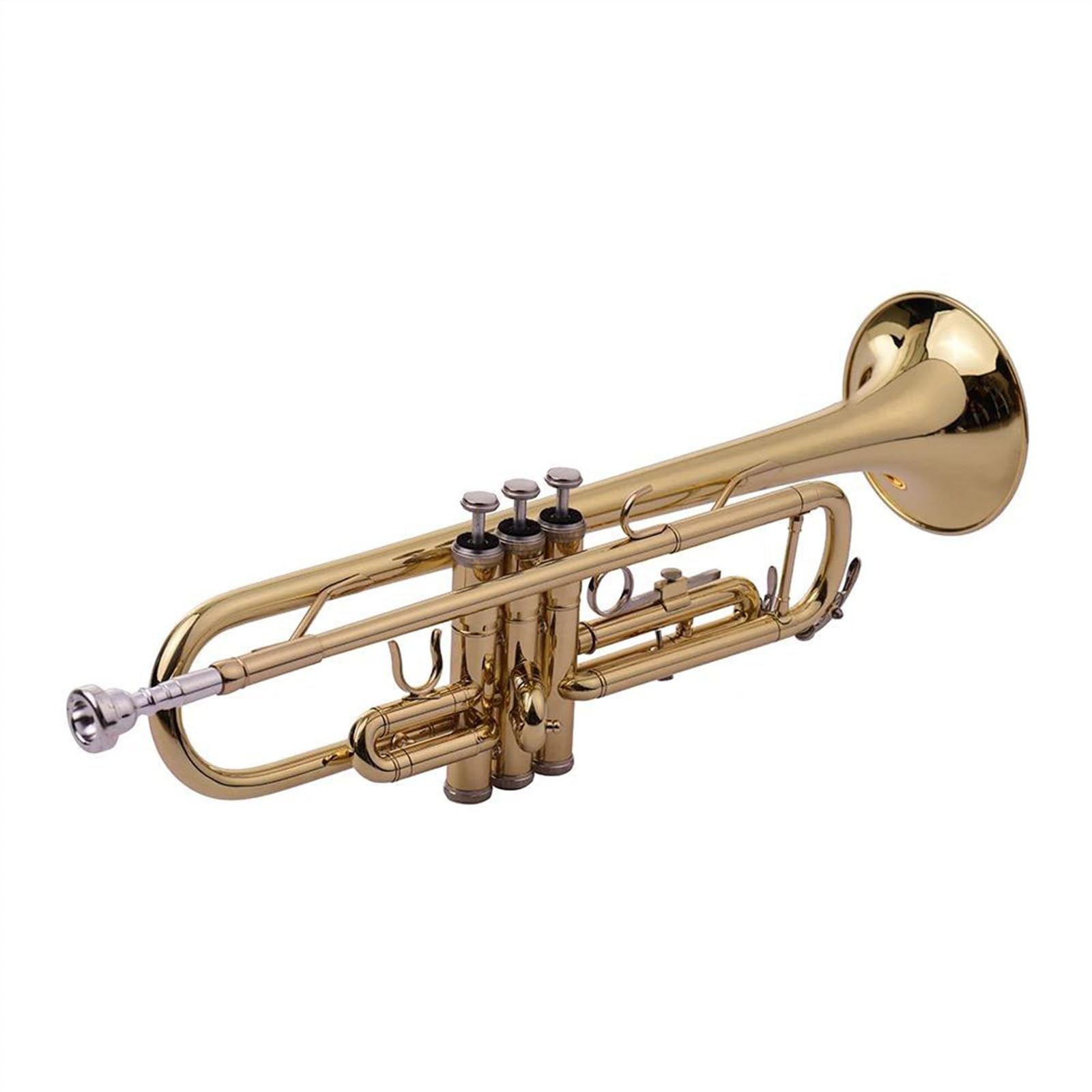 Standard Trompeten Standard-Bb-Messing-Trompete Tragetasche Handschuhe Stimmgerät Blasinstrument Professionelle Trompete Für Anfänger