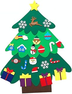 [リトルスワロー] クリスマスツリー オーナメント インテリア雑貨 フェルト サンタクロース トナカイ スノーマン (壁掛け)