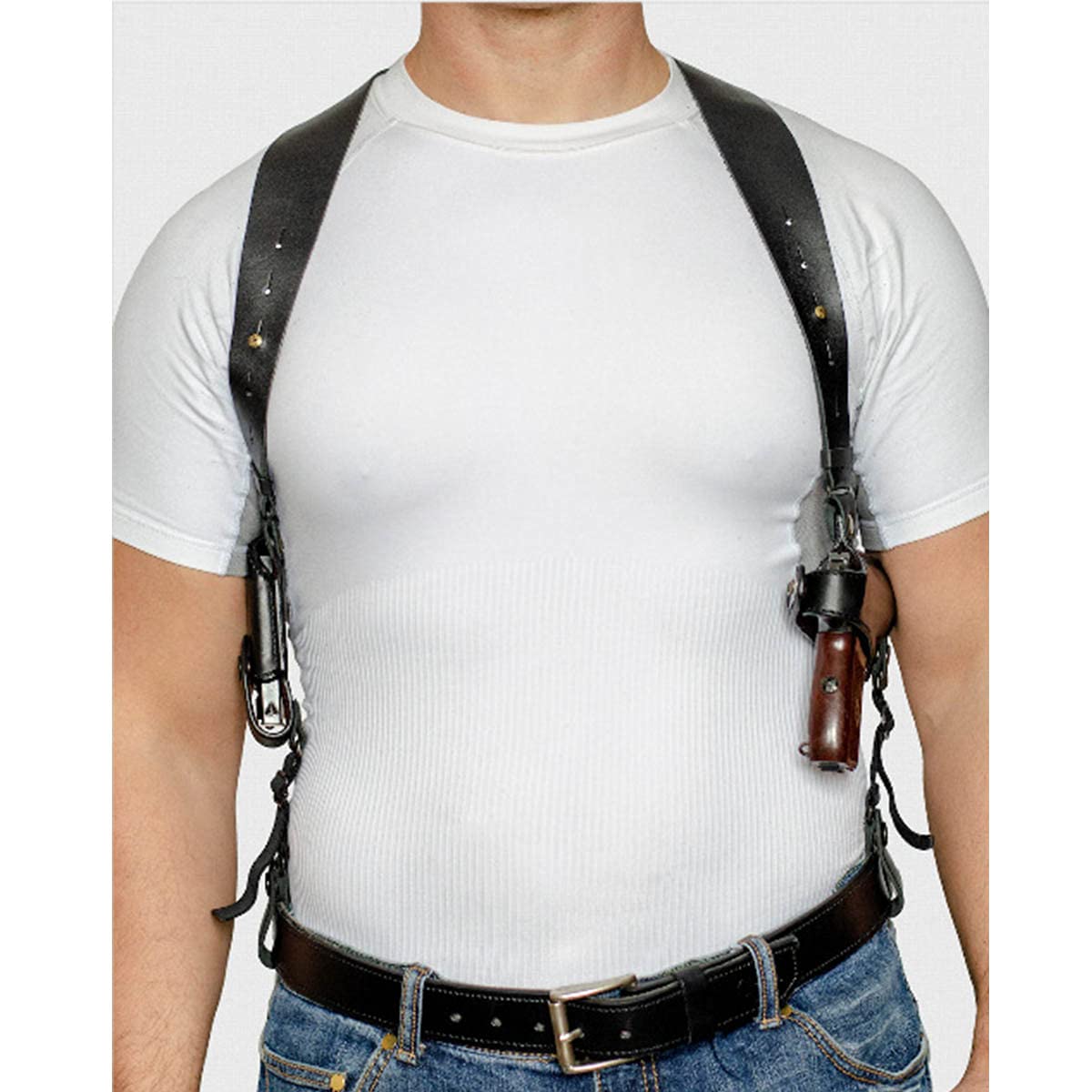 Buy Medieval Leather Pistol Holder, Gothic Harness Belt Gun Holster