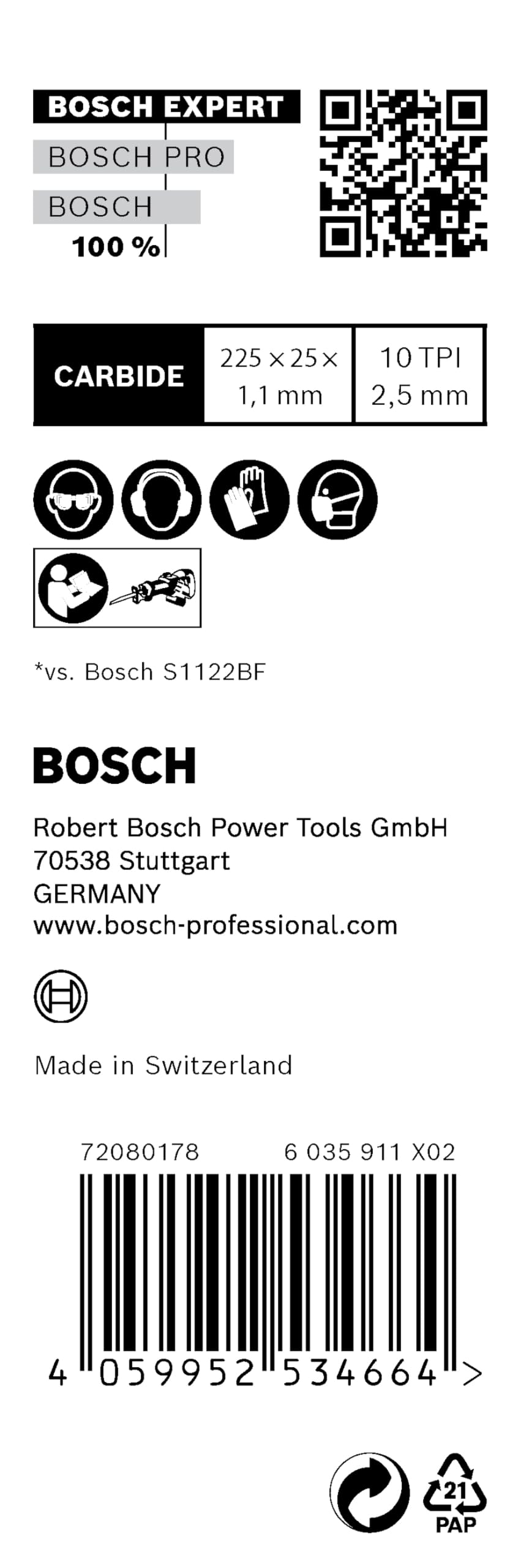 Bosch 2608900376 Lame per Seghe Universali, 225 mm
