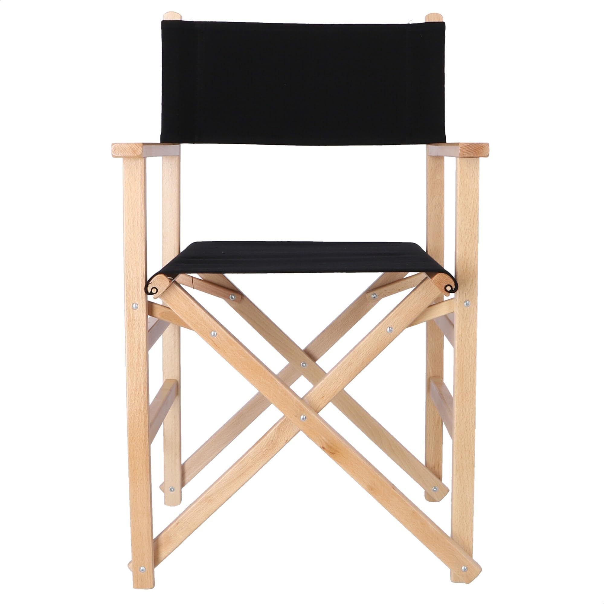WELL HOME MOBILIARIO & DECORACIÓN Folding Straight Armchair, Beech, Black/White, 51x46x86