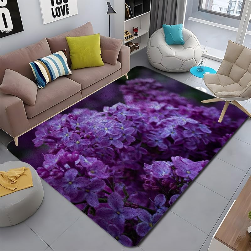 Amazon | カーペット エリアラグ 紫 ラグ カーペット リビング